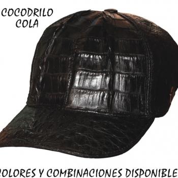 GORRAS DE PIEL EXOTICA COCODRILLO-GC06544