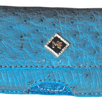 ESTUCHE PARA CELULAR AVESTRUZ ORIGINAL AZUL-FC03044