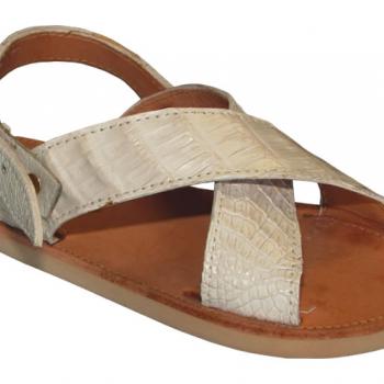 HUARACHES COCODRILO ORIGINAL HUESO-HU05081