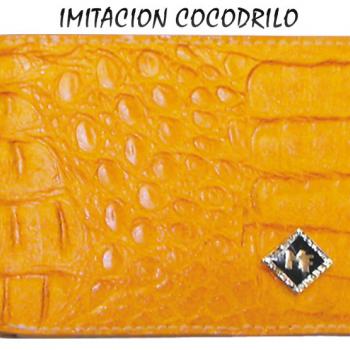 CARTERA IMITACION COCODRILO MANTEQUILLA-CI01018