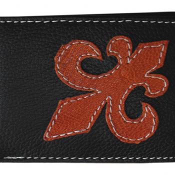 CARTERAS IMITACION VENADO BORDADO NEGRO/MIEL-CV01311