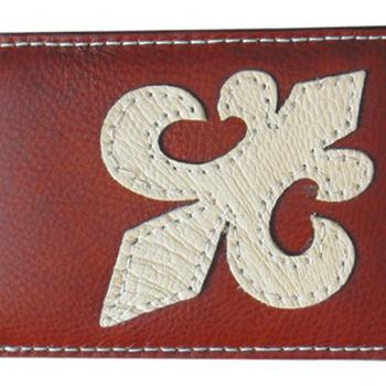 CARTERAS IMITACION VENADO BORDADO VINO/HUESO-CV01313