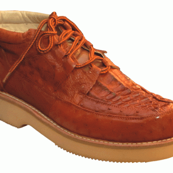 BOTAS ZAPATO COCODRILO/AVESTRUZ COGNAC-ZA09060
