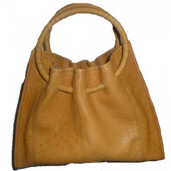 BOLSA MUJER AVESTRUZ MANTEQUILLA MEDIANO ORIGINAL-BM022001