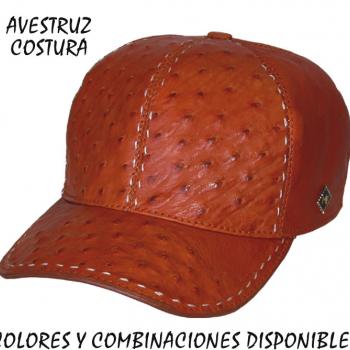 GORRAS DE PIEL EXOTICA AVESTRUZ-GA06090
