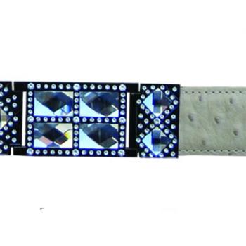 CINTO PARA ADULTO AVESTRUZ ORIGINAL HUESO PIEDRA BLANCA  Adult belt of original ostrich bone color white stone diamantado
