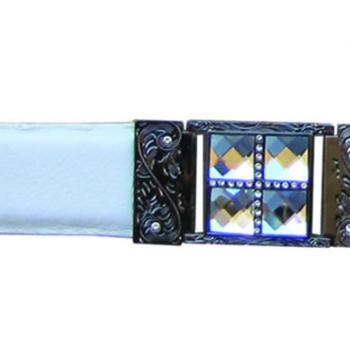 CINTO ADULTO VENADO BLANCO 4 PIEDRAS HERRAJE  Adult belt white deer 4 stones 