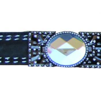 CINTO ADULTO AZUL LEVIS CENTENARIO DIAMANTADO CON COSTURAS A LOS LADOS  1 PIEDRA  Adult blue belt centenary diamond 1 stone