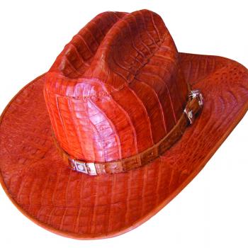 SOMBRERO DE PIEL DE COCODRILO Hot cayman leather