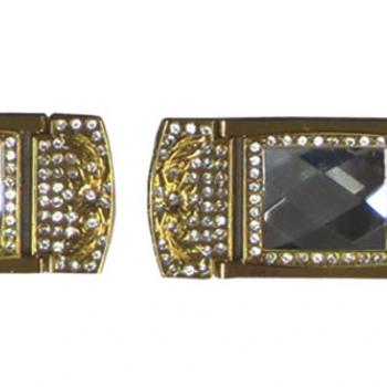 HERRAJE DORADO PIEDRA CLARA-HP02005