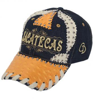 Gorra con tela y piel original