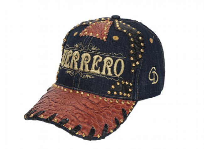 Gorra con tela y piel original