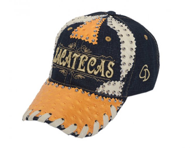 Gorra con tela y piel original
